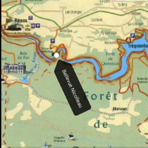 carte depart et arrivee descente du lac 2020